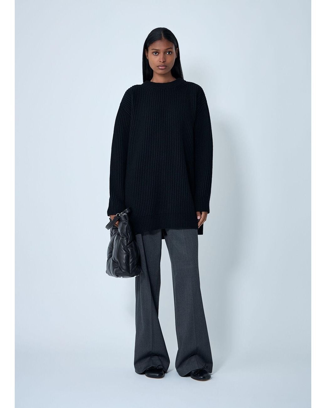 MM6 by Maison Margiela Blue Contrast Panel Sweater