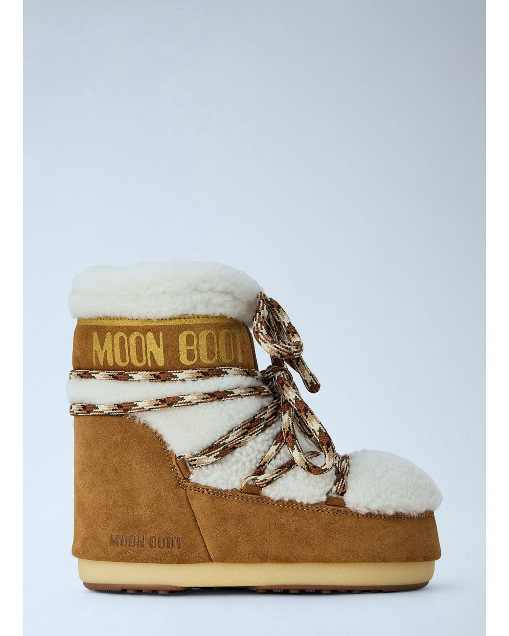 Moon Boot Blue Icon Low Shearling Boots
