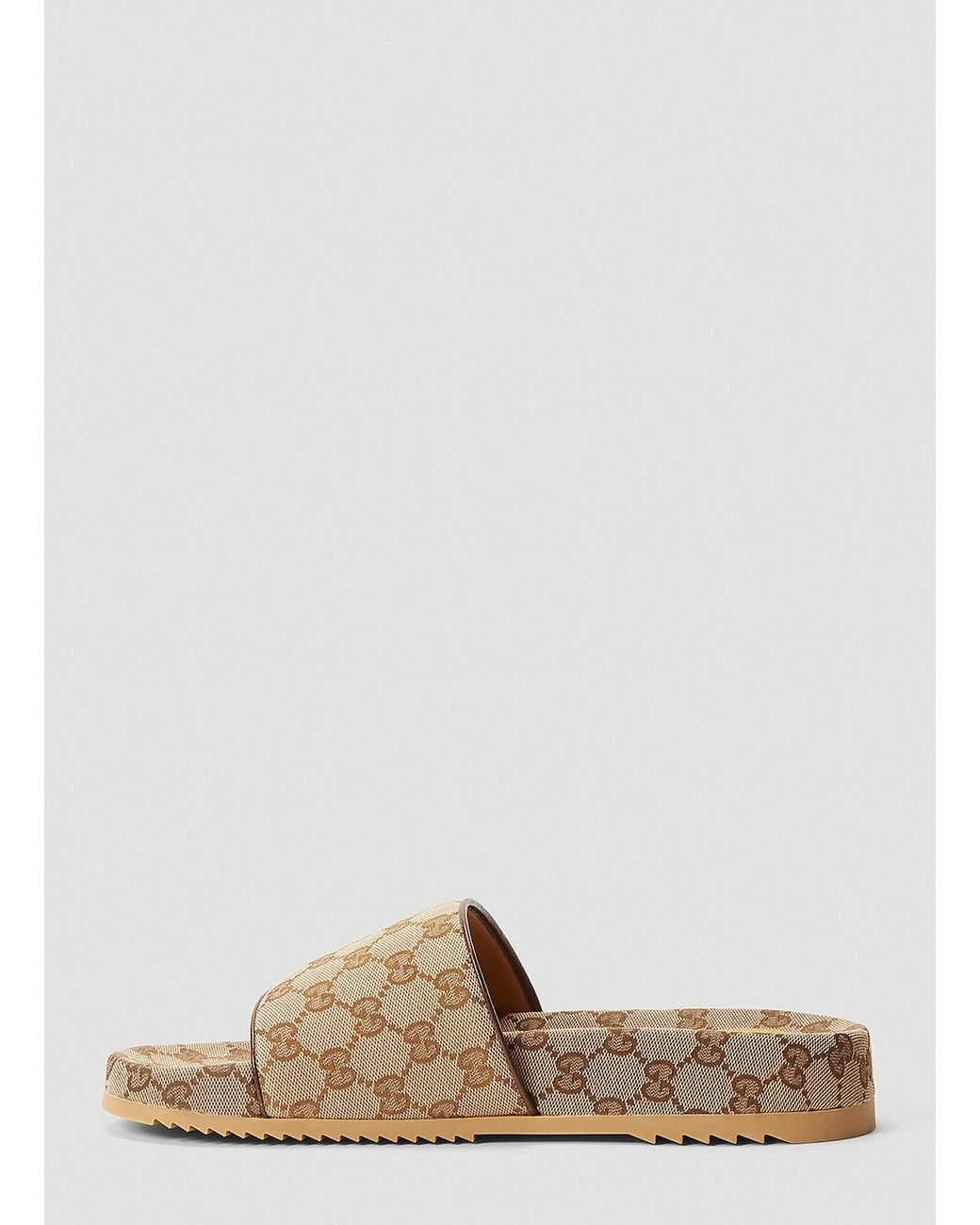 canvas gucci slides men