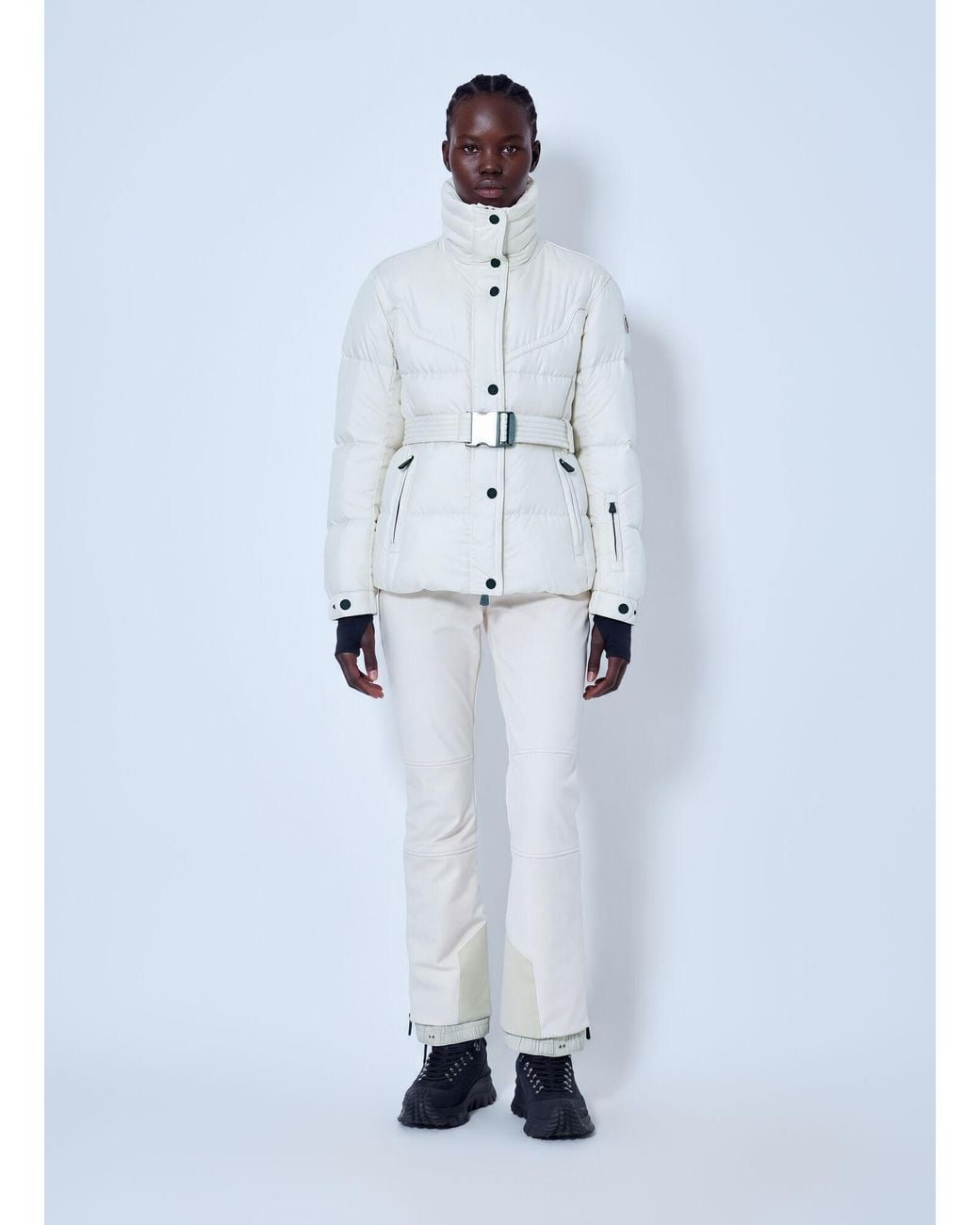 Moncler White Karshi Insulated Ski Jacket