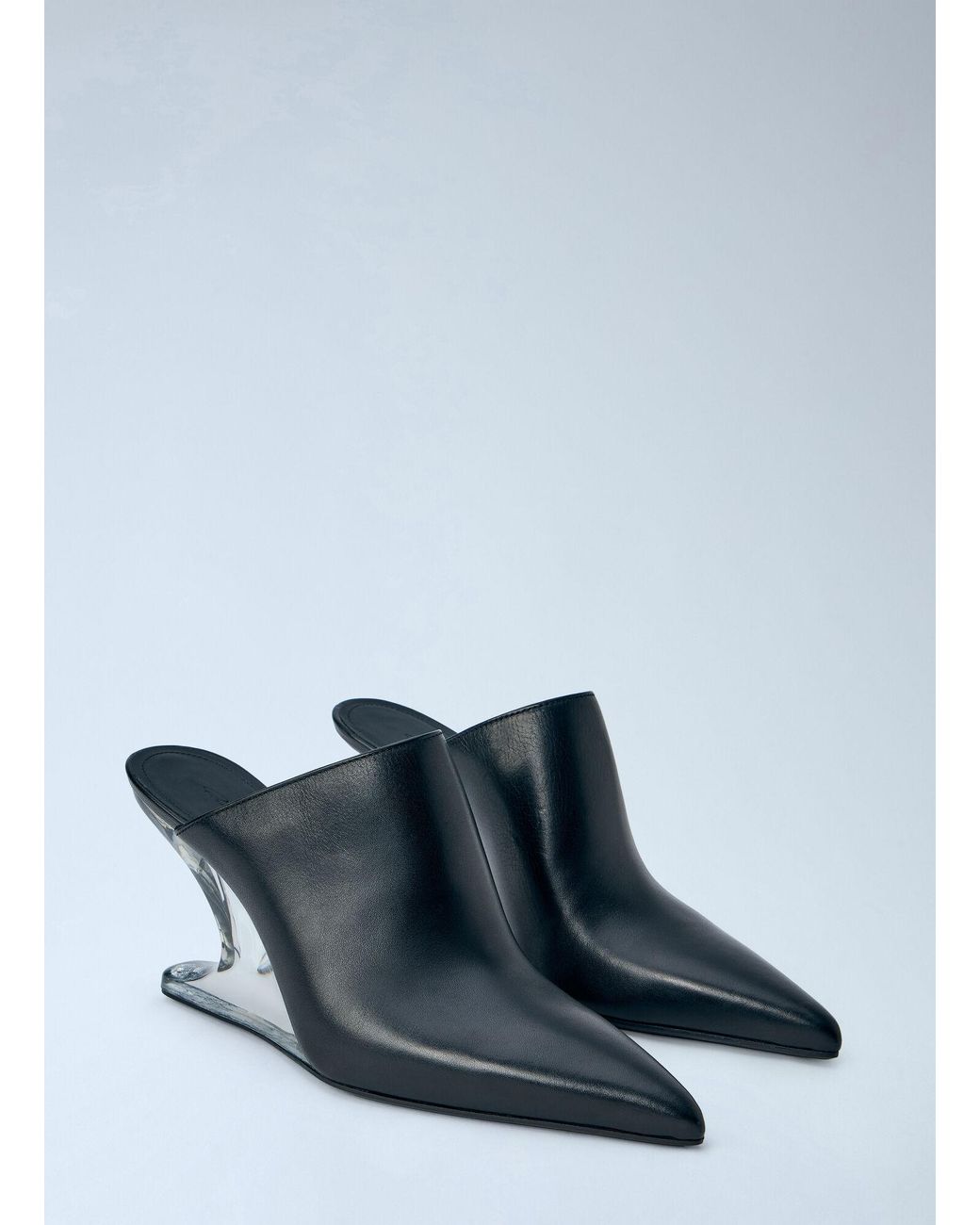 Rick Owens Blue Cantilever 8 Sabot Sharp Mules