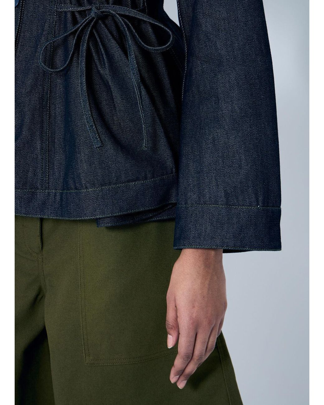 Cecilie Bahnsen Alice Denim Jacket in Blue | Lyst