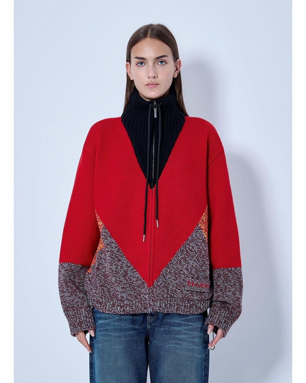Marni Zippered Knit Sweater