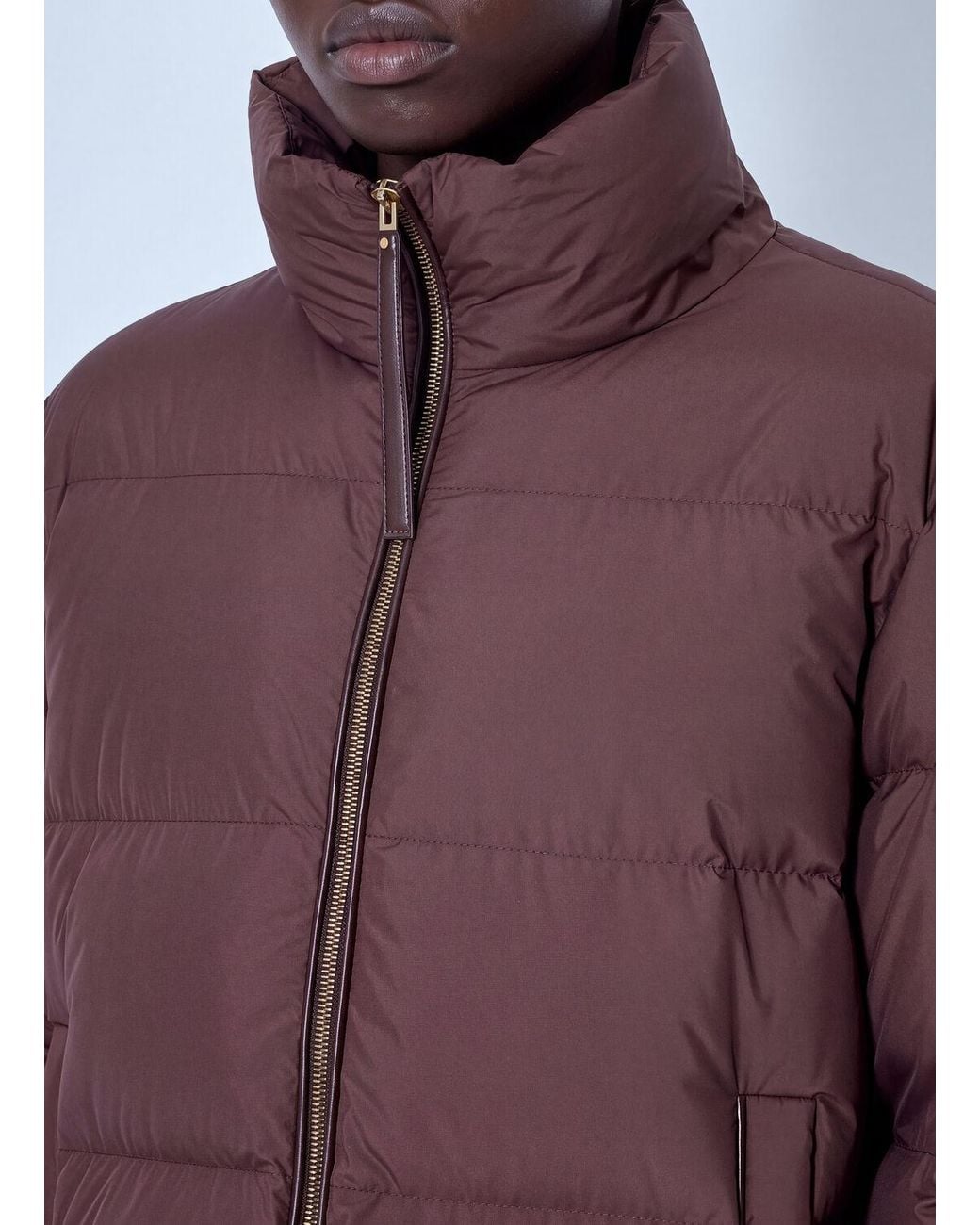 Moncler Purple Vivantesse Short Down Jacket