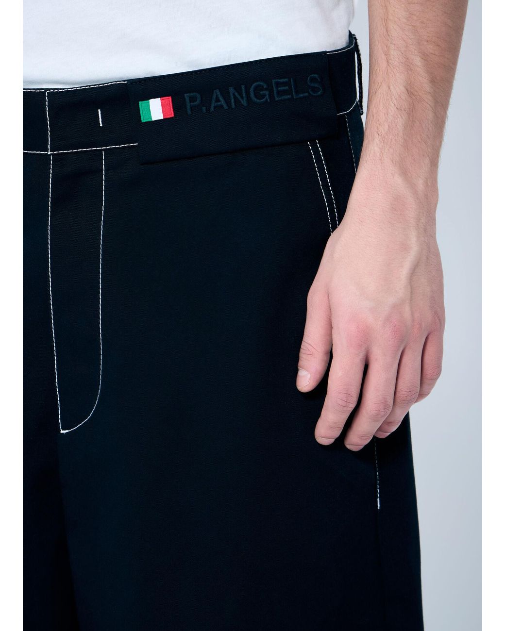 8 MONCLER PALM ANGELS Blue 8 Palm Angels Wide-Leg Pants for men