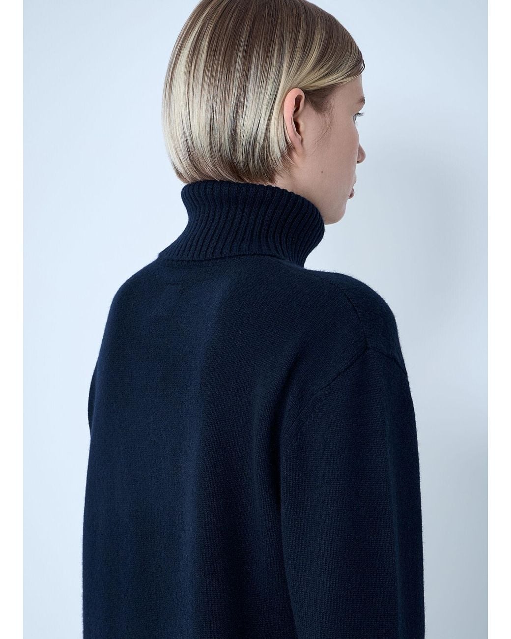 Totême Blue Cashmere Turtleneck