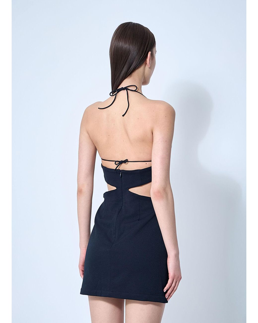 ROKH Blue Cut-out Mini Dress