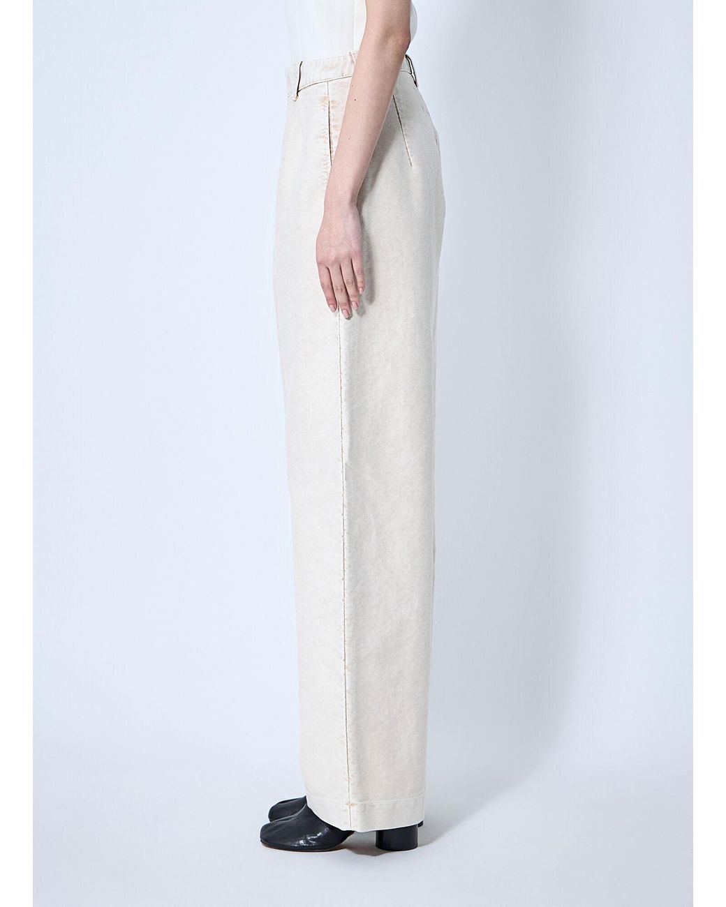 Maison Margiela White Wide Leg Pants