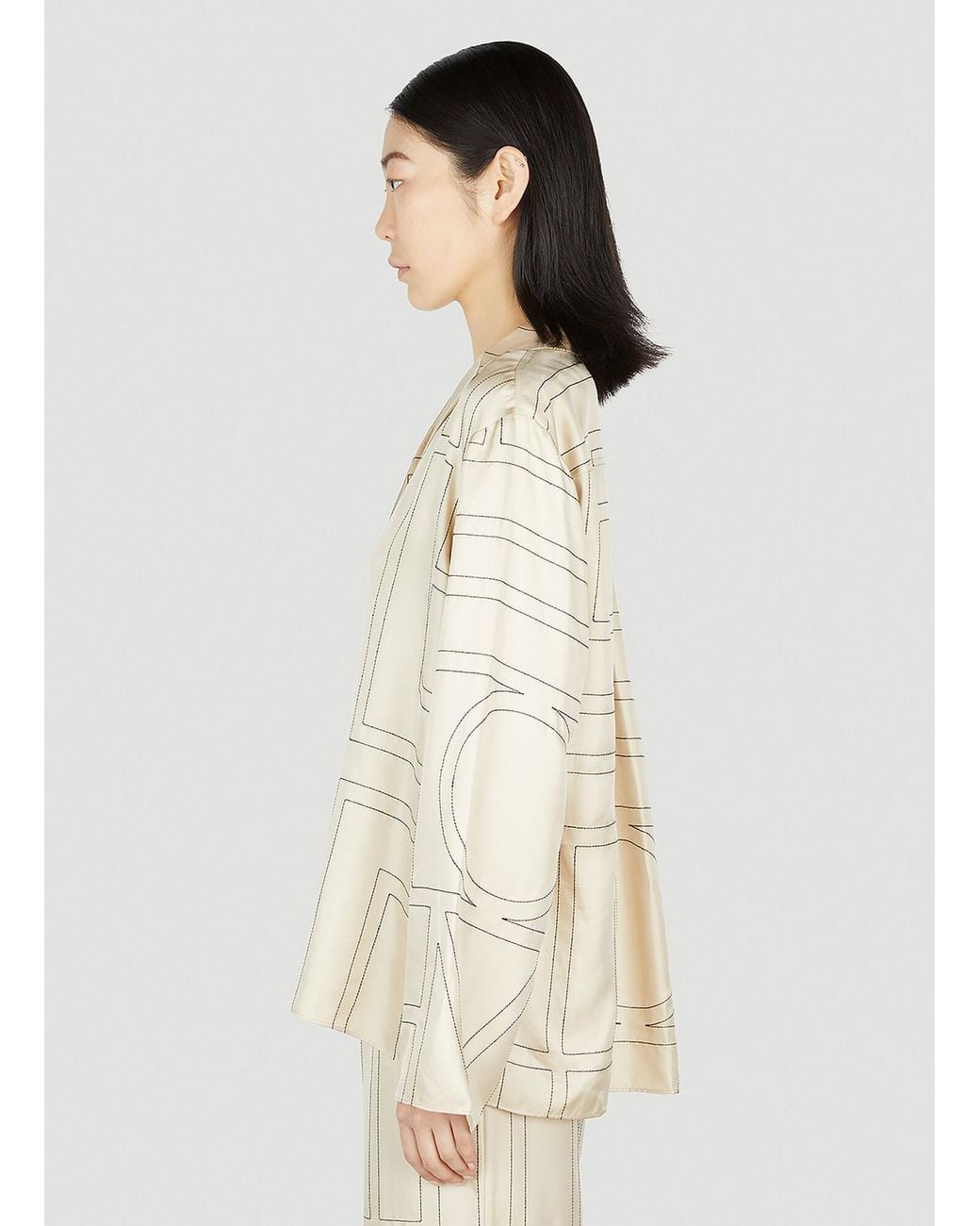 Totême Natural Monogram Pyjama Shirt
