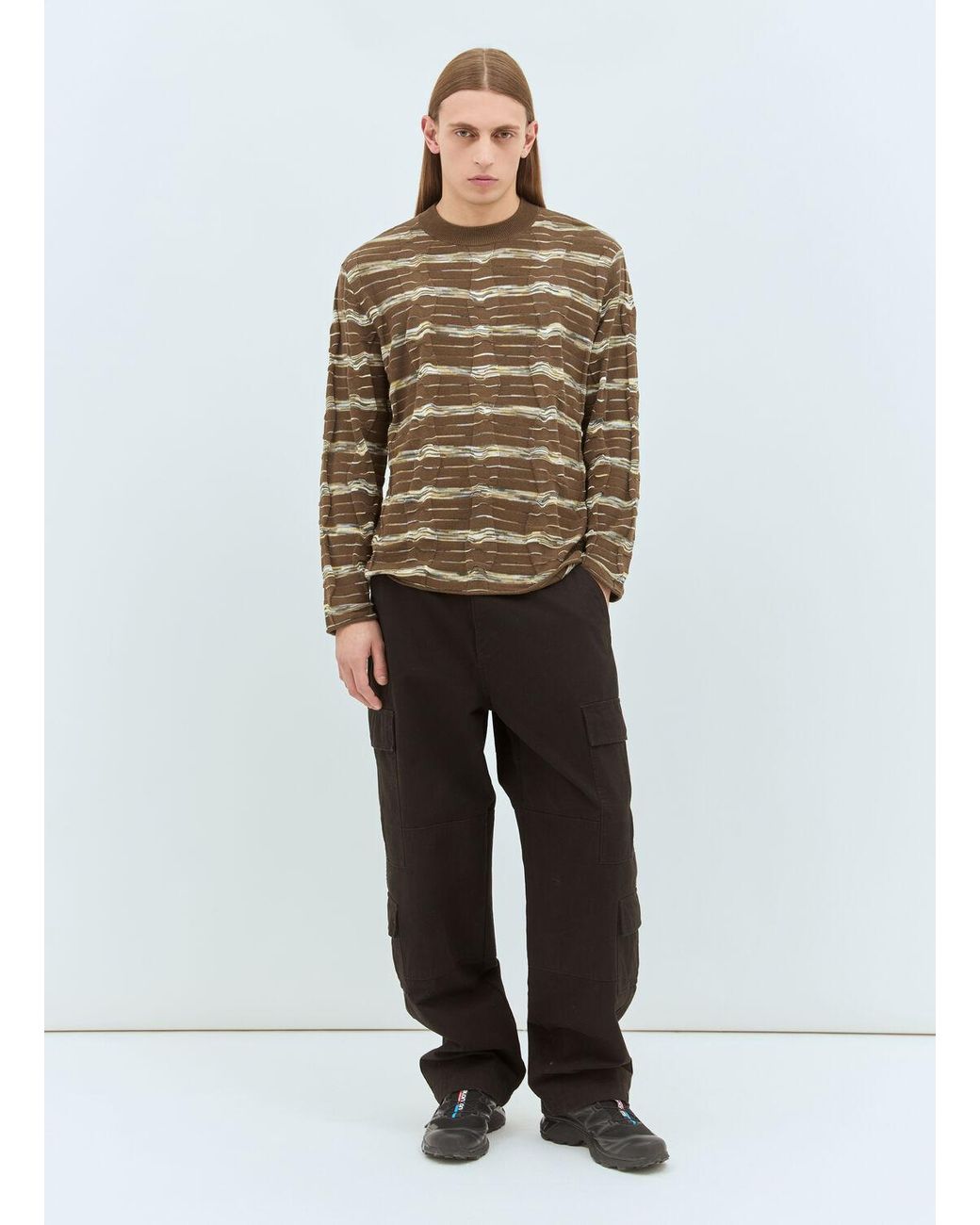 Brain Dead Brown Space-Dye Sweater for men