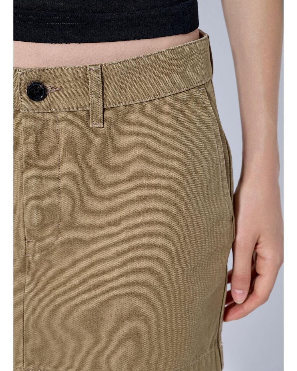 Balenciaga Natural Cotton Mini Skirt