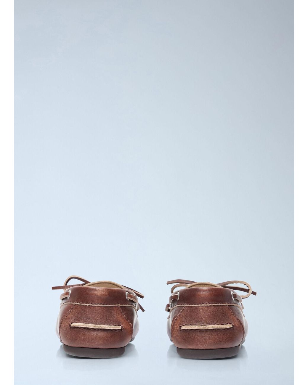 Miu Miu Brown Lace-Up Loafers