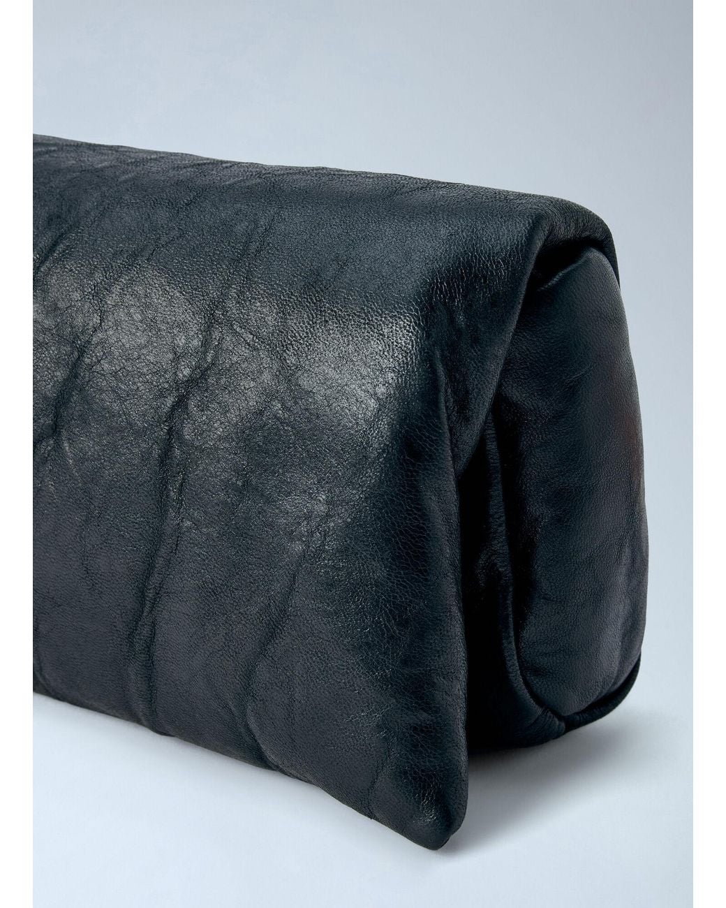 Rick Owens Blue Soft Leather Clutch