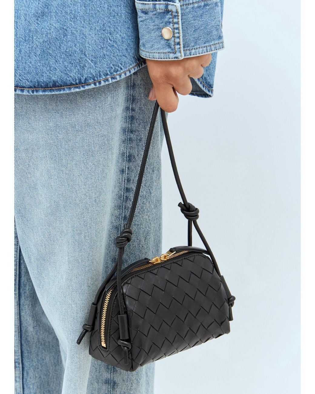 Bottega Veneta Blue Intrecciato Concert Pouch