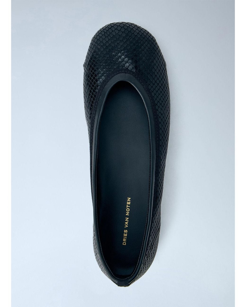 Dries Van Noten Black Mesh Ballet Flats