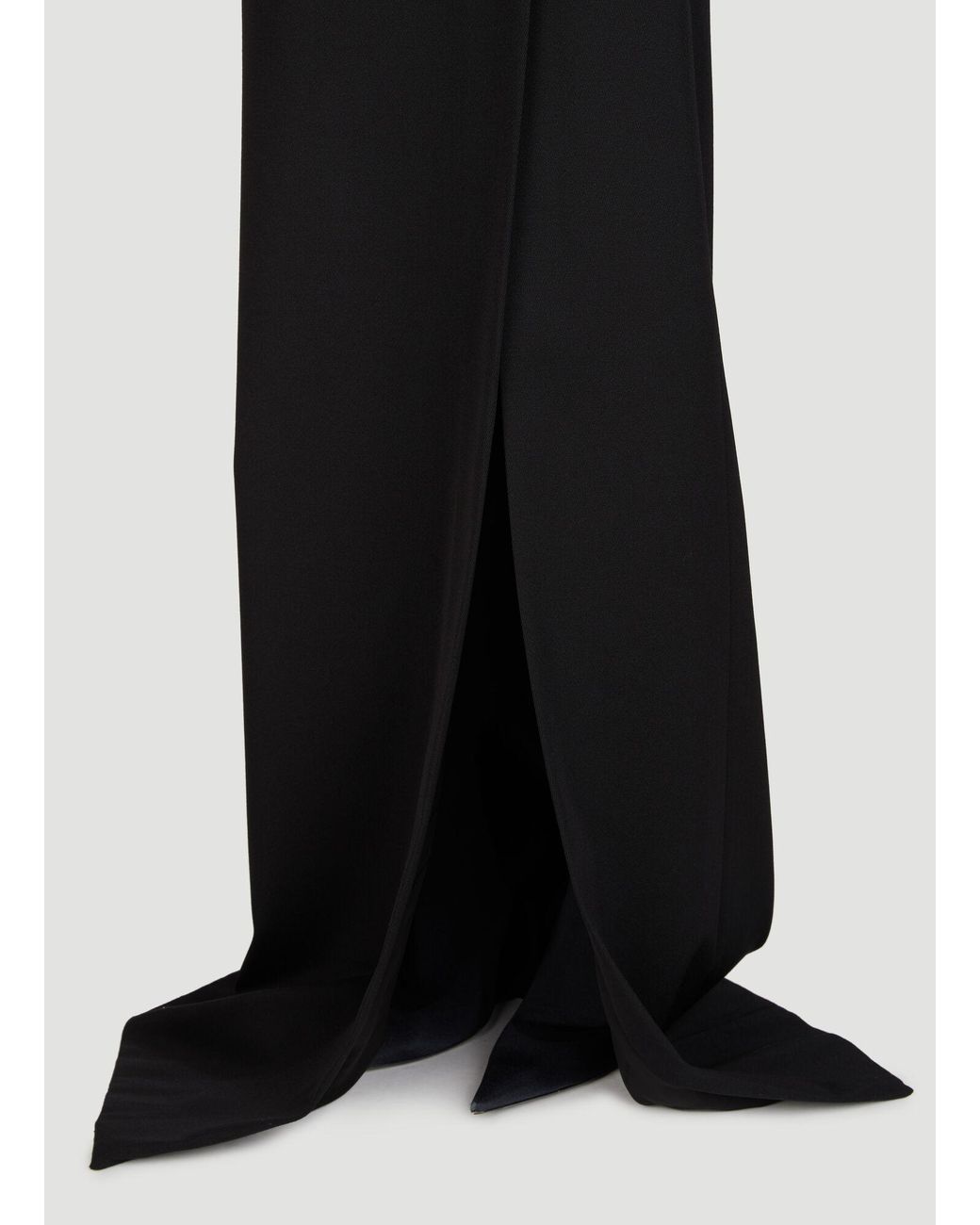 Balenciaga Black Split Tailored Skirt