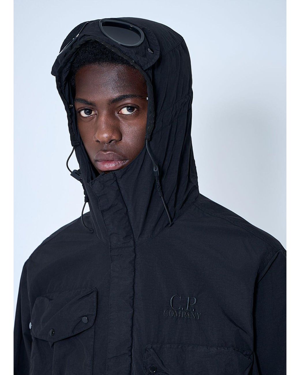 C.P. Company Flatt Nylon Goggle Jacket in Blue for Men | Lyst