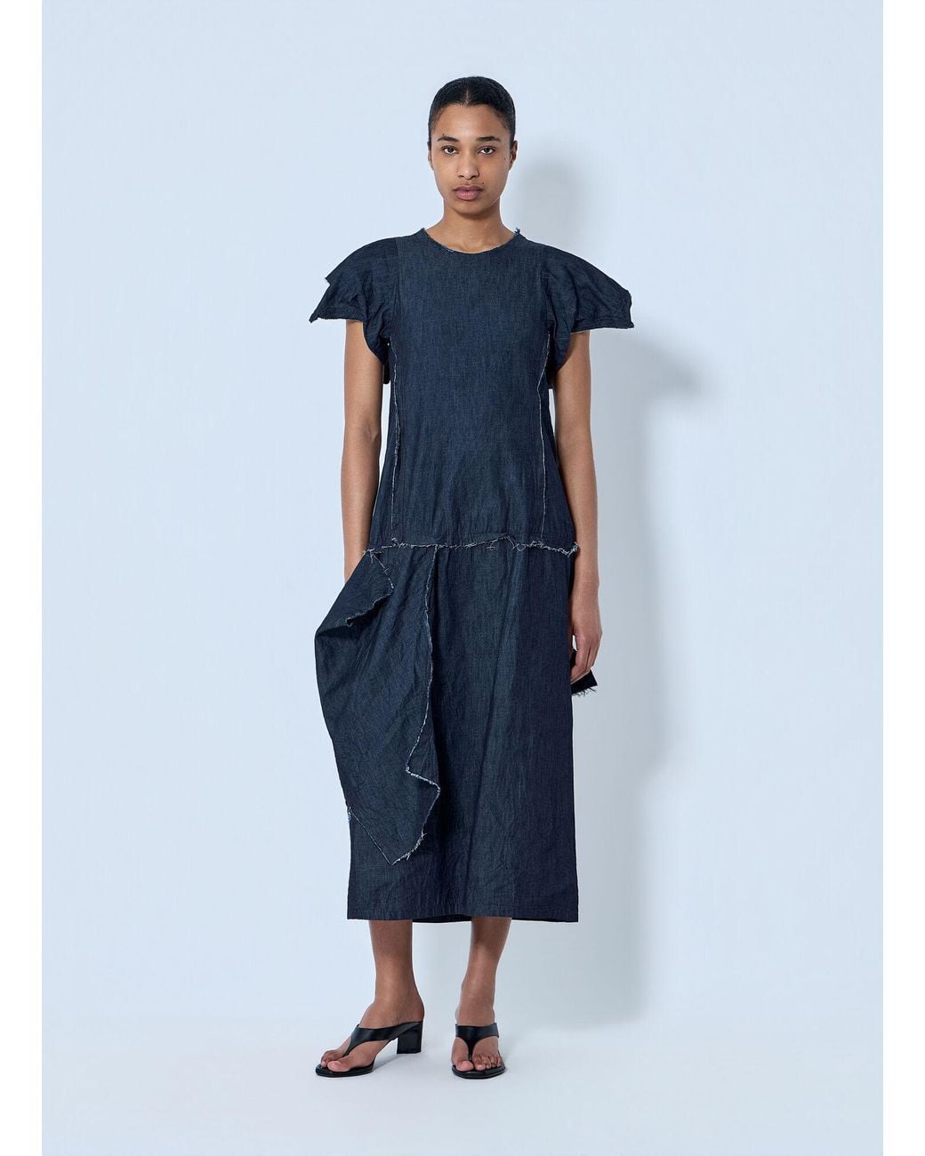 Limi Feu Blue Designed Panel Dress B