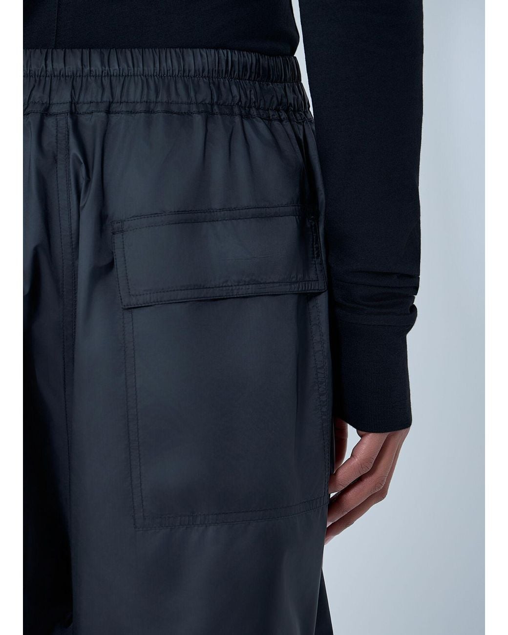 Moncler Blue Drawstring Midi Kilt Shorts