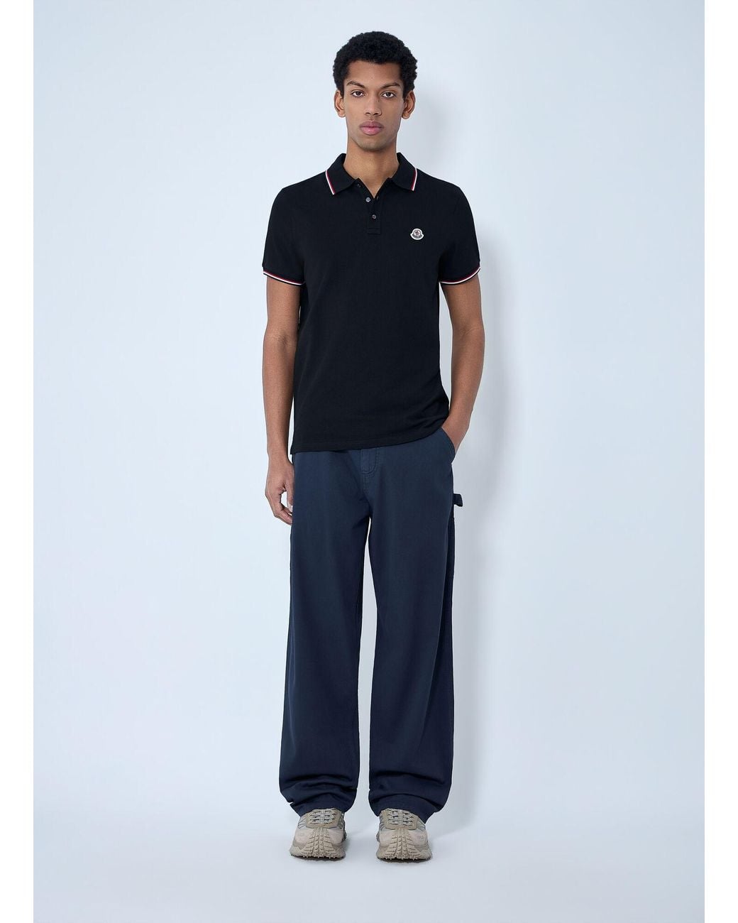 Moncler Blue Relaxed-Fit Cargo Pants for men