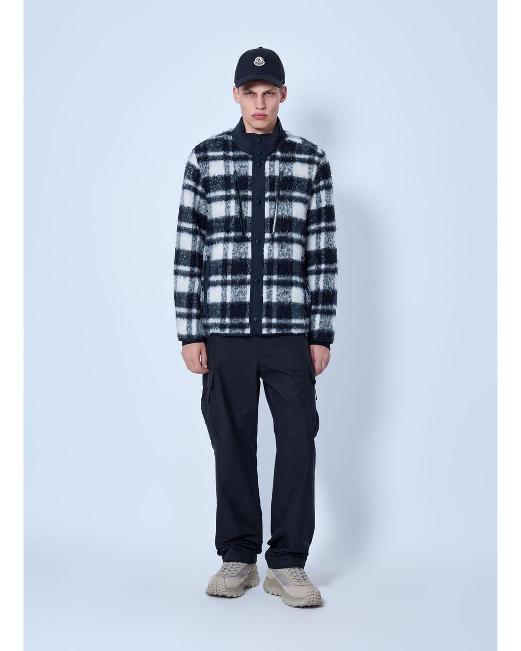 Moncler Blue Scalorbi Mid-Length Down Jacket for men