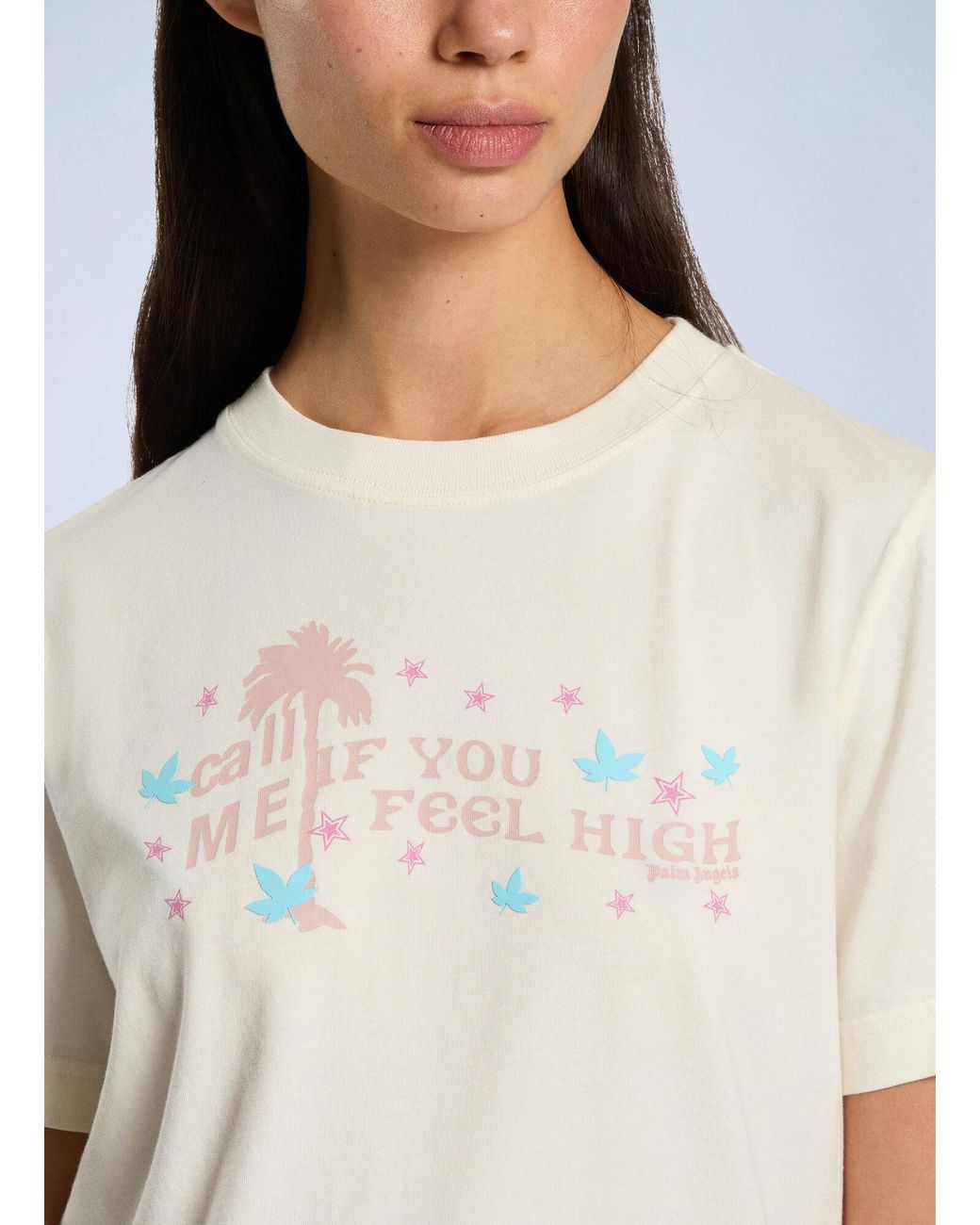 Palm Angels White Feel High Regular T-Shirt