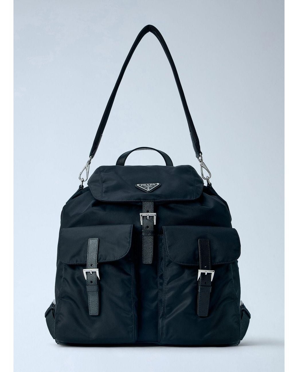 Prada Blue Re-Nylon Backpack for men
