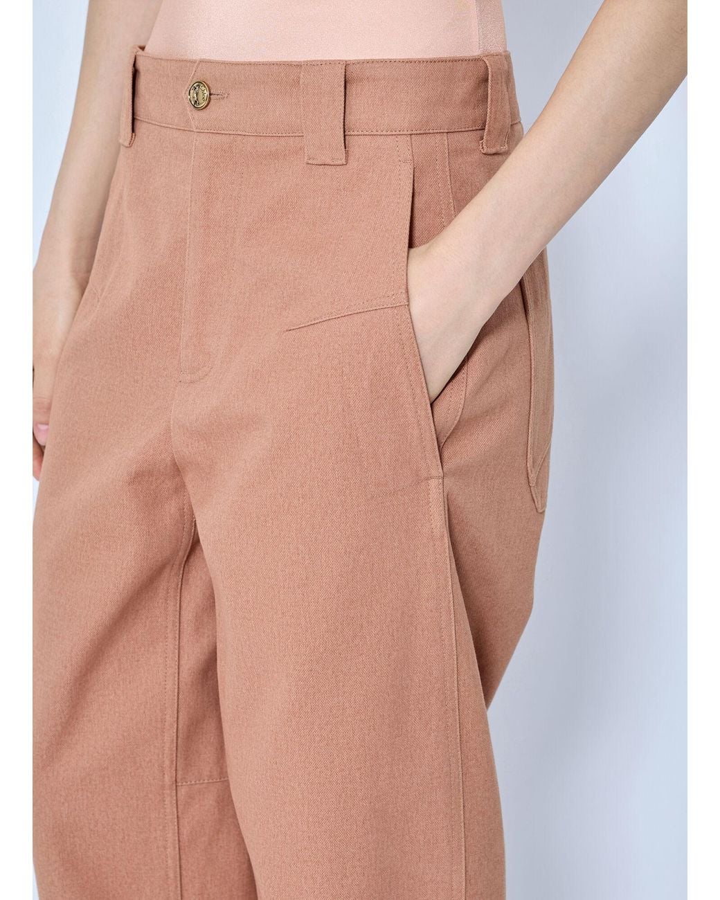 Chloé Pink Chloé Wide-Leg Barrel Trousers