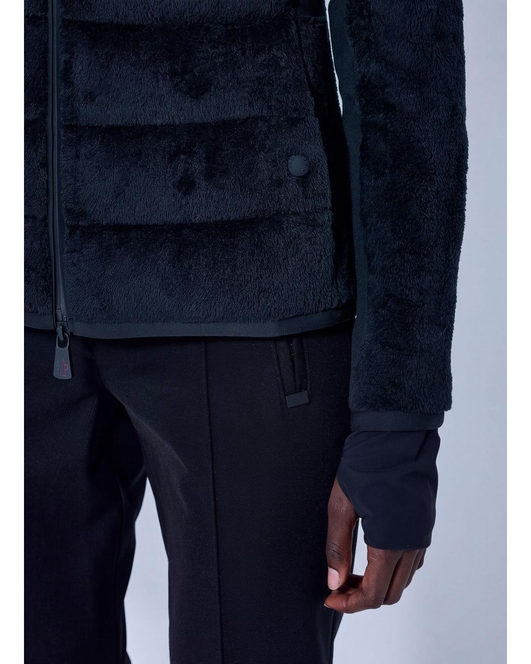 Moncler Blue Polartec Padded Zip-Up Sweatshirt
