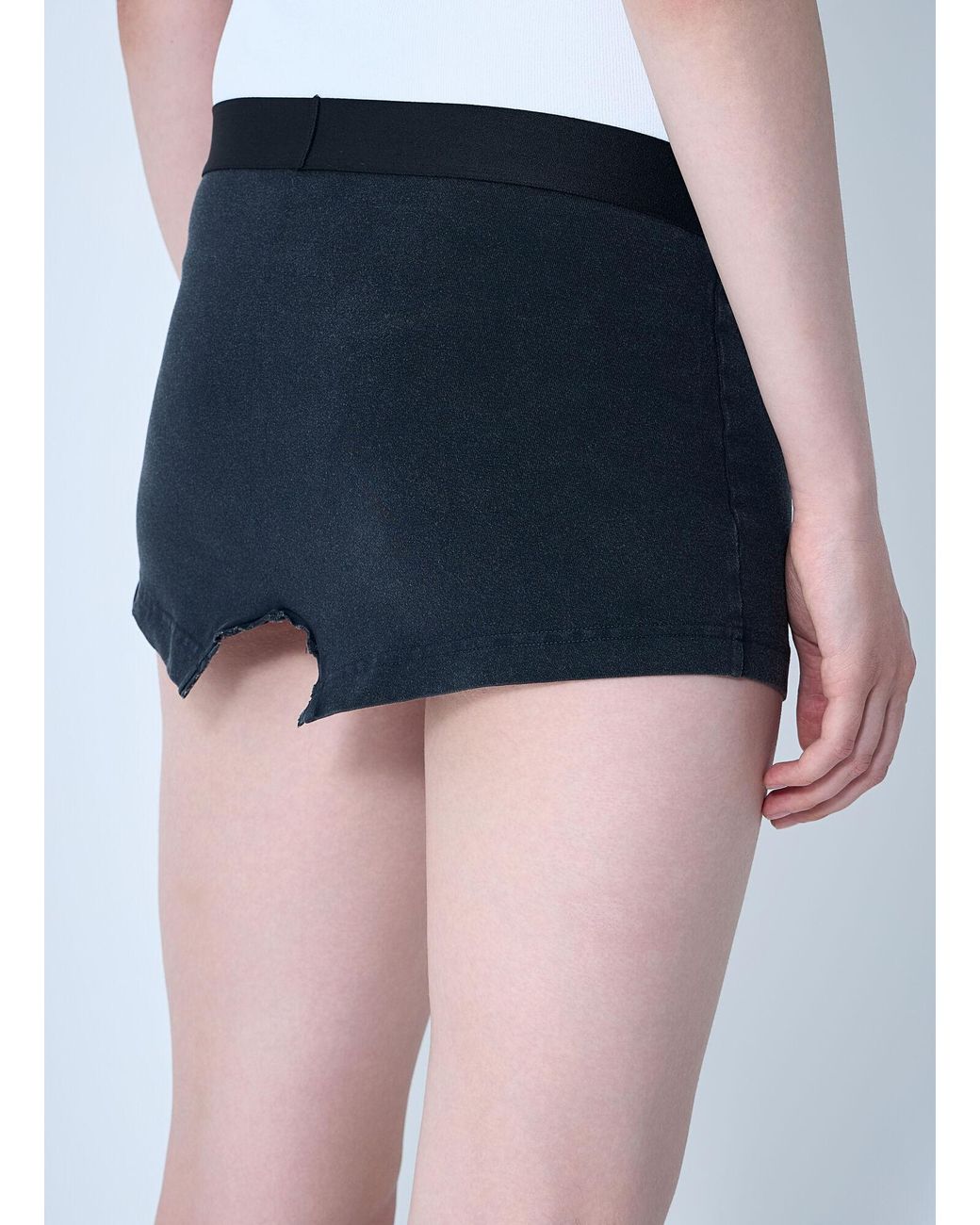 Balenciaga Blue Cut-Off Brief Mini Skirt