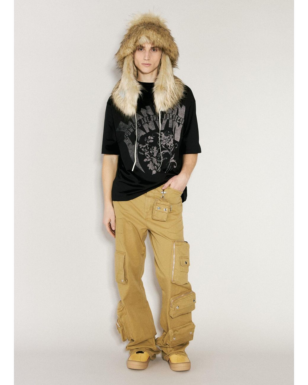 Lanvin x Future Yellow Utility Pockets Pants for men