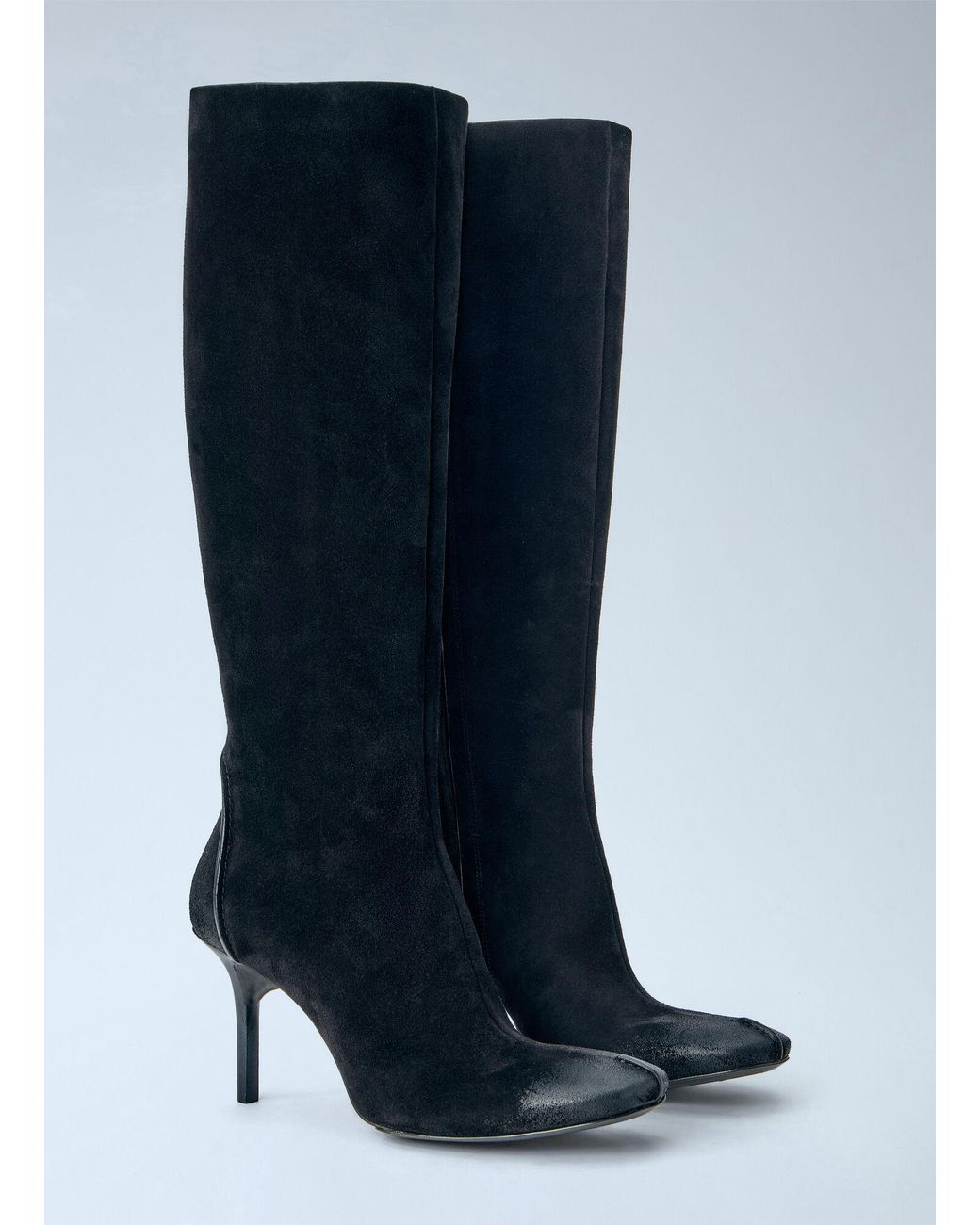 CAPASA MILANO Blue Suede Knee-high Boots