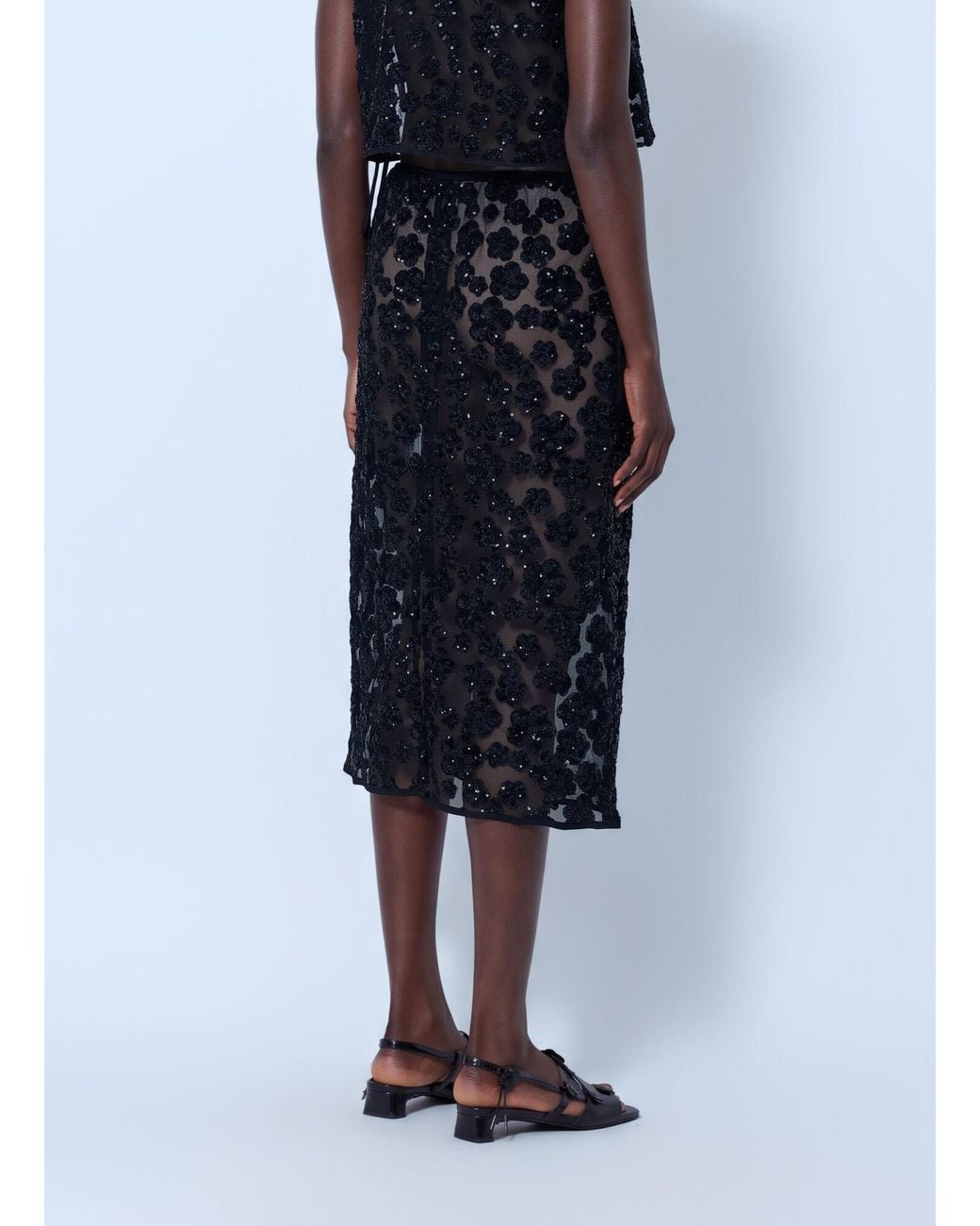 CECILIE BAHNSEN Blue Cbbria Midi Skirt