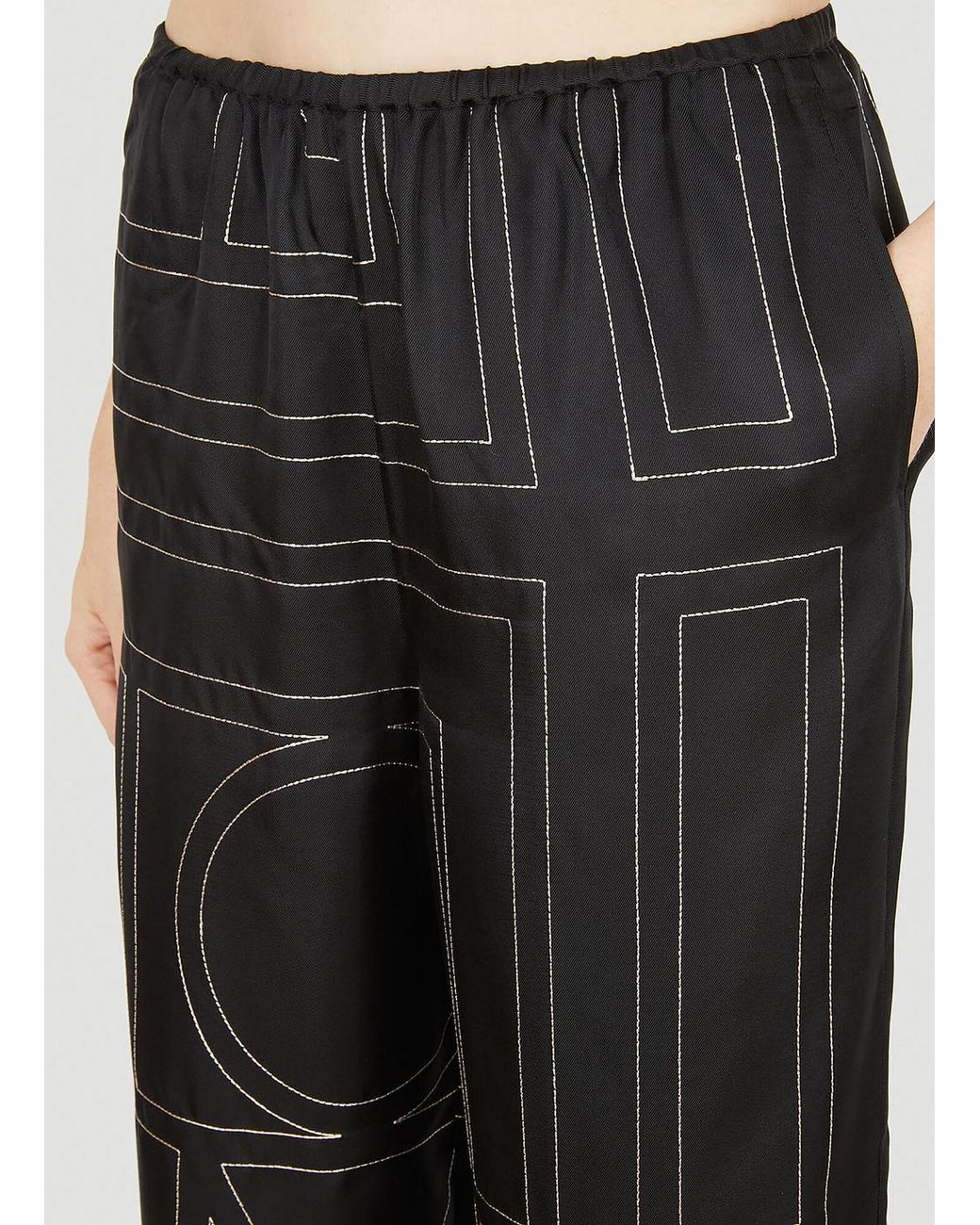 Totême  Black Monogram Pants