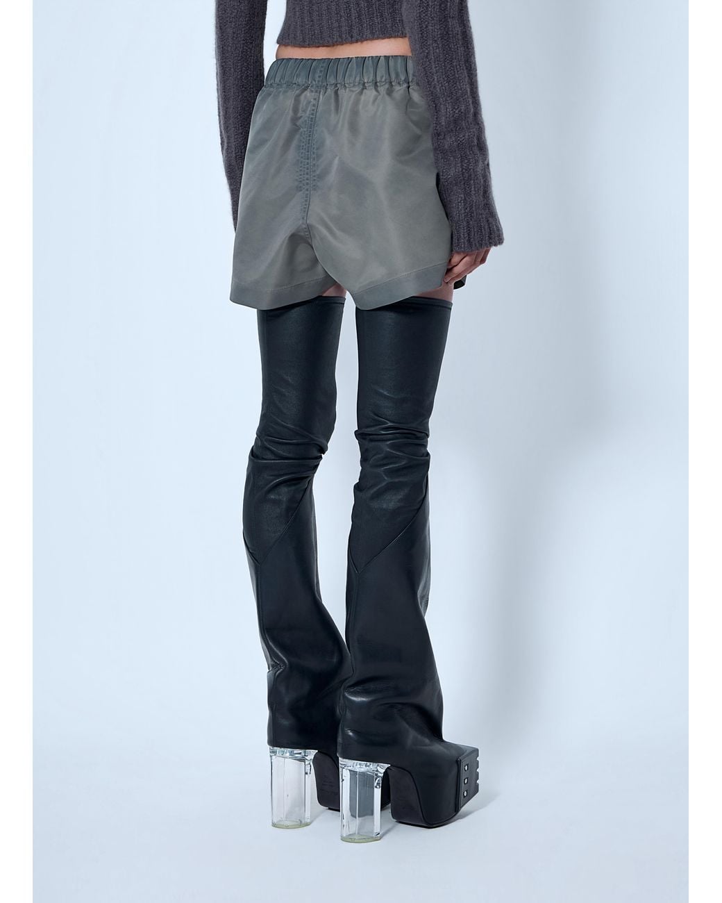 Rick Owens Blue Elasticated Waist Shorts