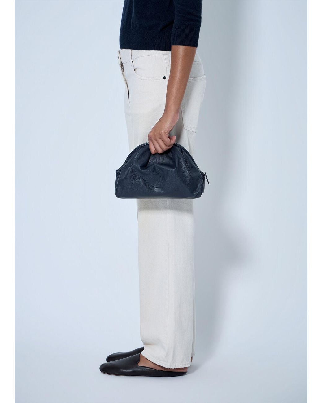 The Row Blue Small Charlotte Clutch Bag