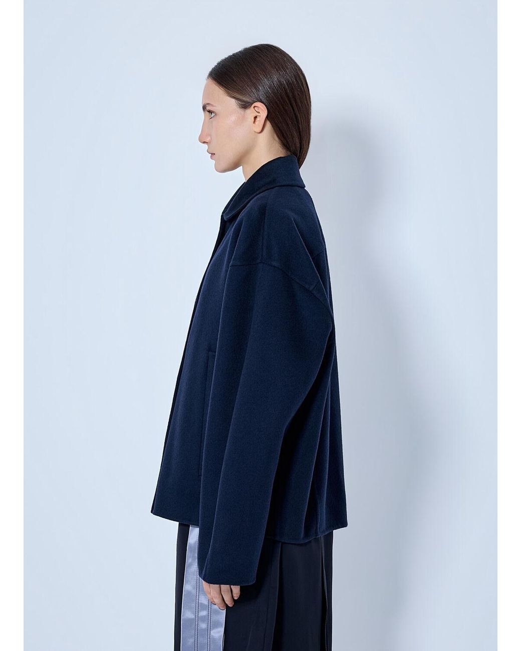 Marni Blue Buttoned Wool Jacket