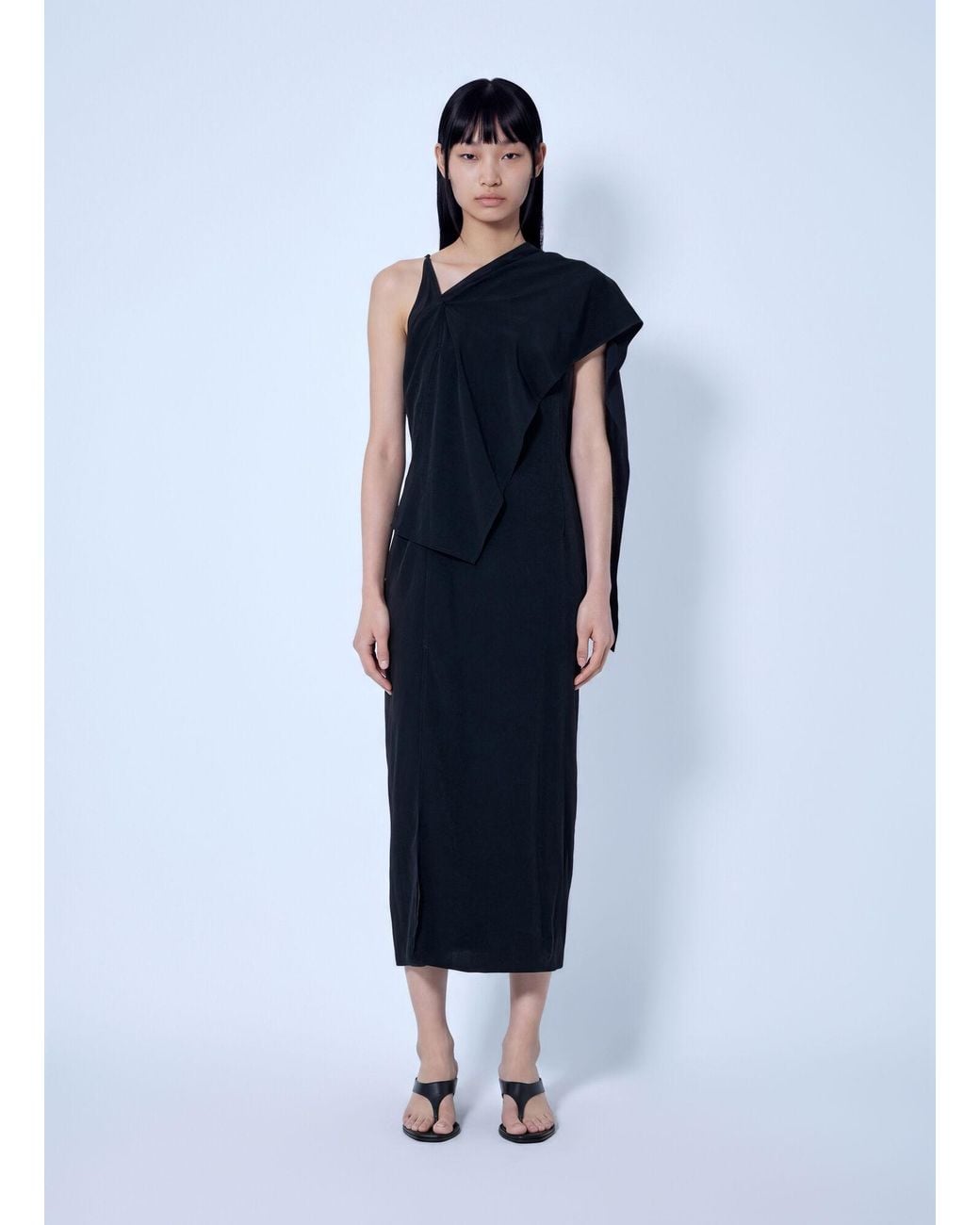 Yohji Yamamoto Blue Strap Slim Fit Dress