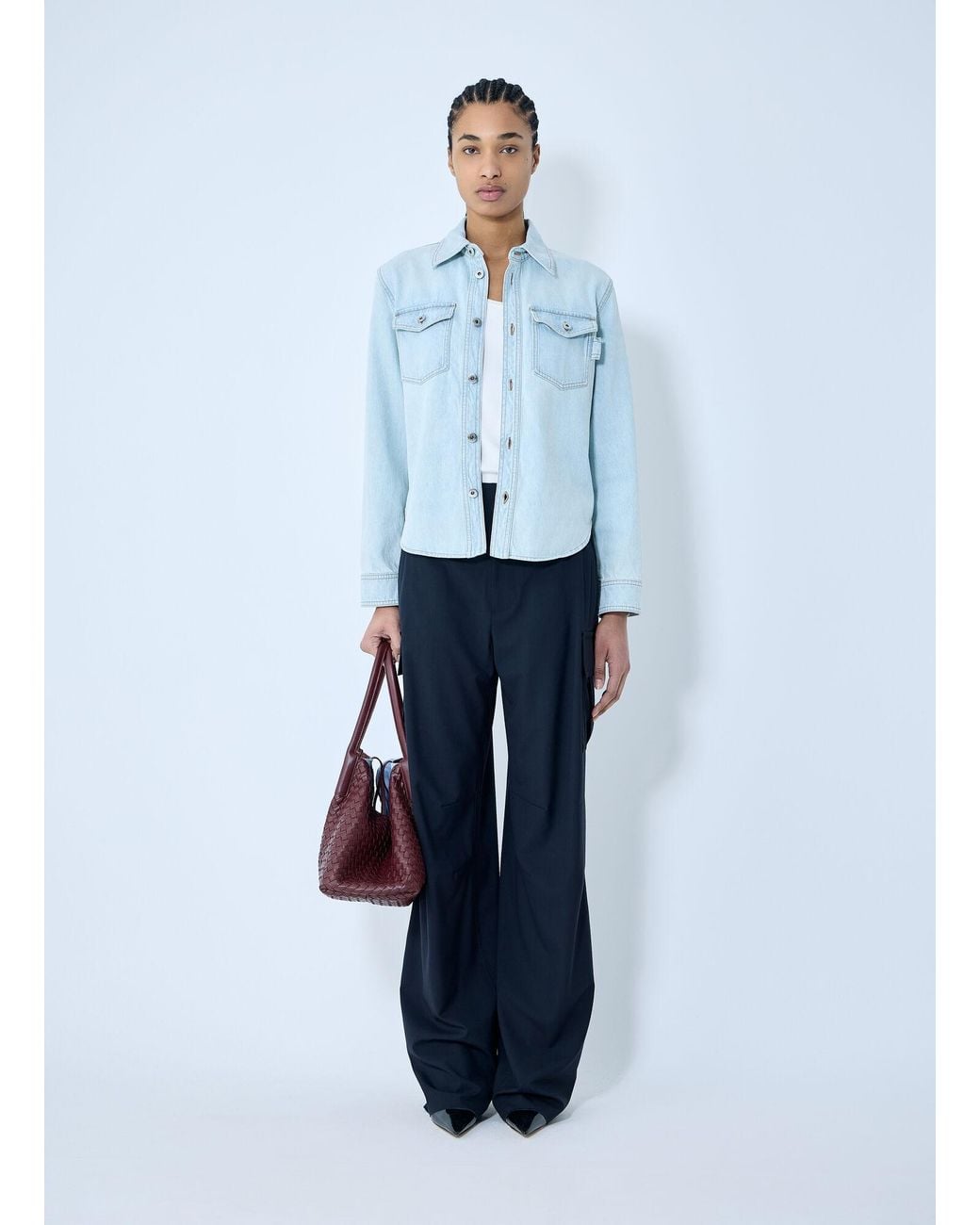 Bottega Veneta Blue Fine Wool Pants