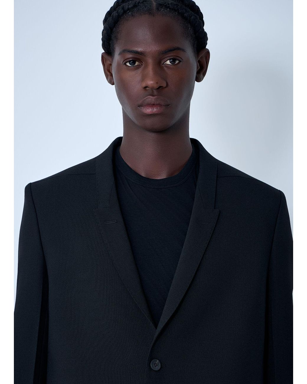 Rick Owens Blue Single-Breasted Blazer for men