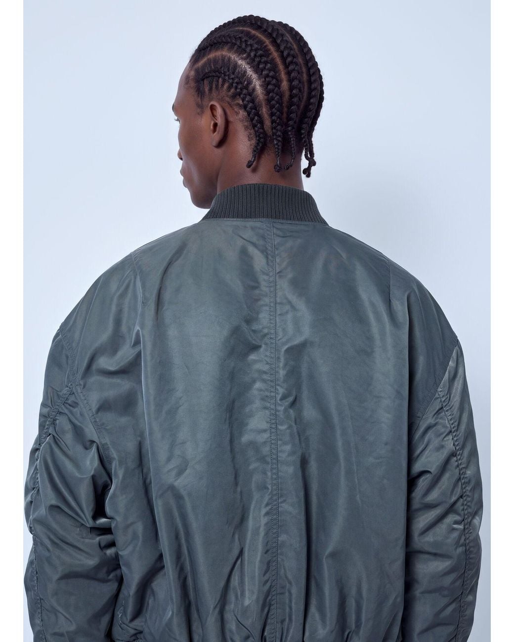 Rick Owens Blue Secchia Flight Bomber Jacket for men