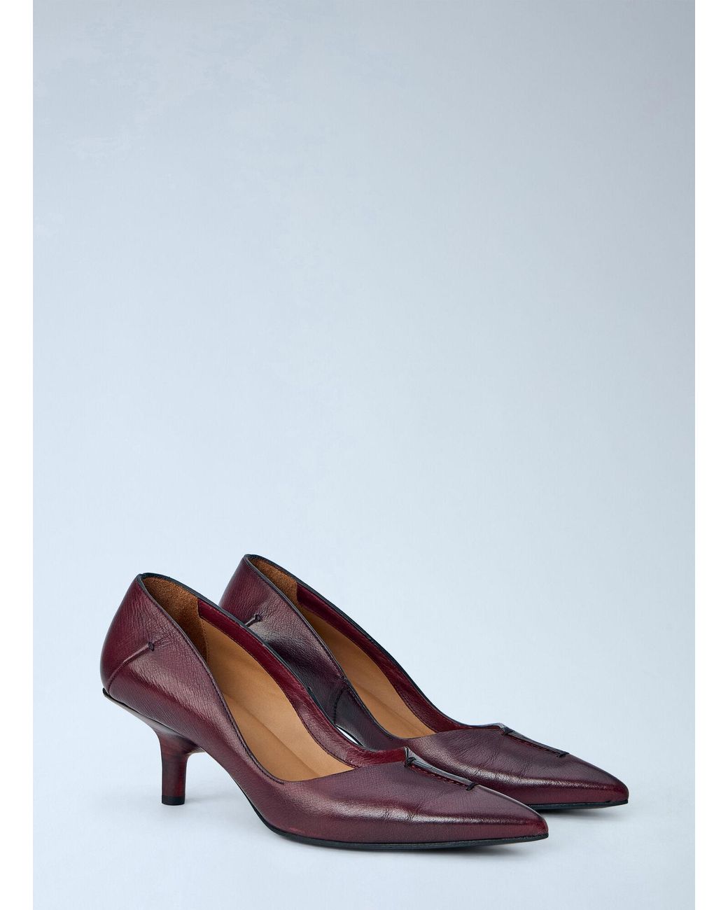 CAPASA MILANO Red Leather Pointed-toe Pumps
