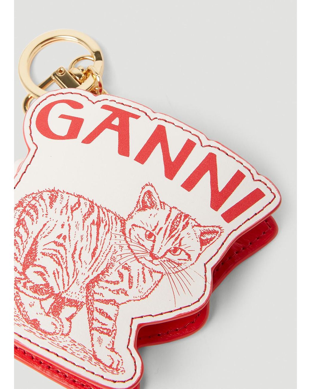 Ganni Kitten Coin Purse Keyring in Pink | Lyst UK