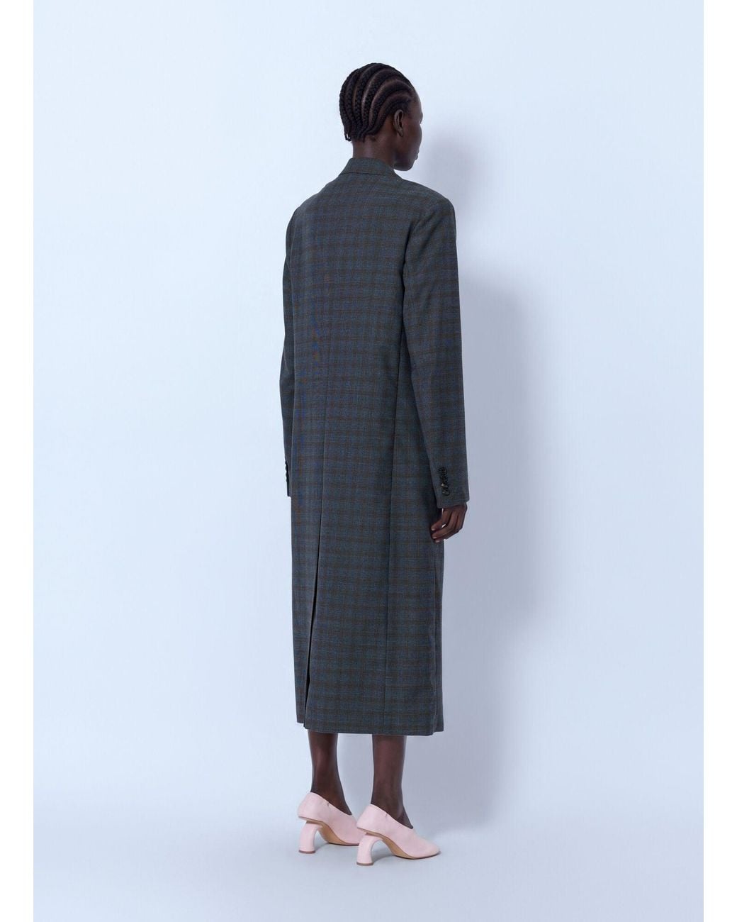 Dries Van Noten Blue Double Breasted Rarrysta Coat