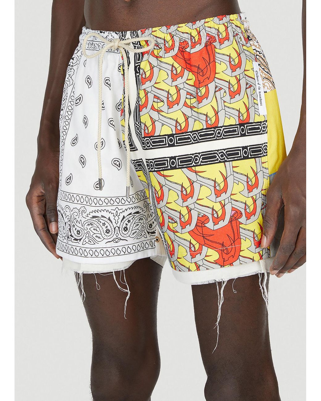 Children of the discordance Gray Yagi Bandana Shorts for men