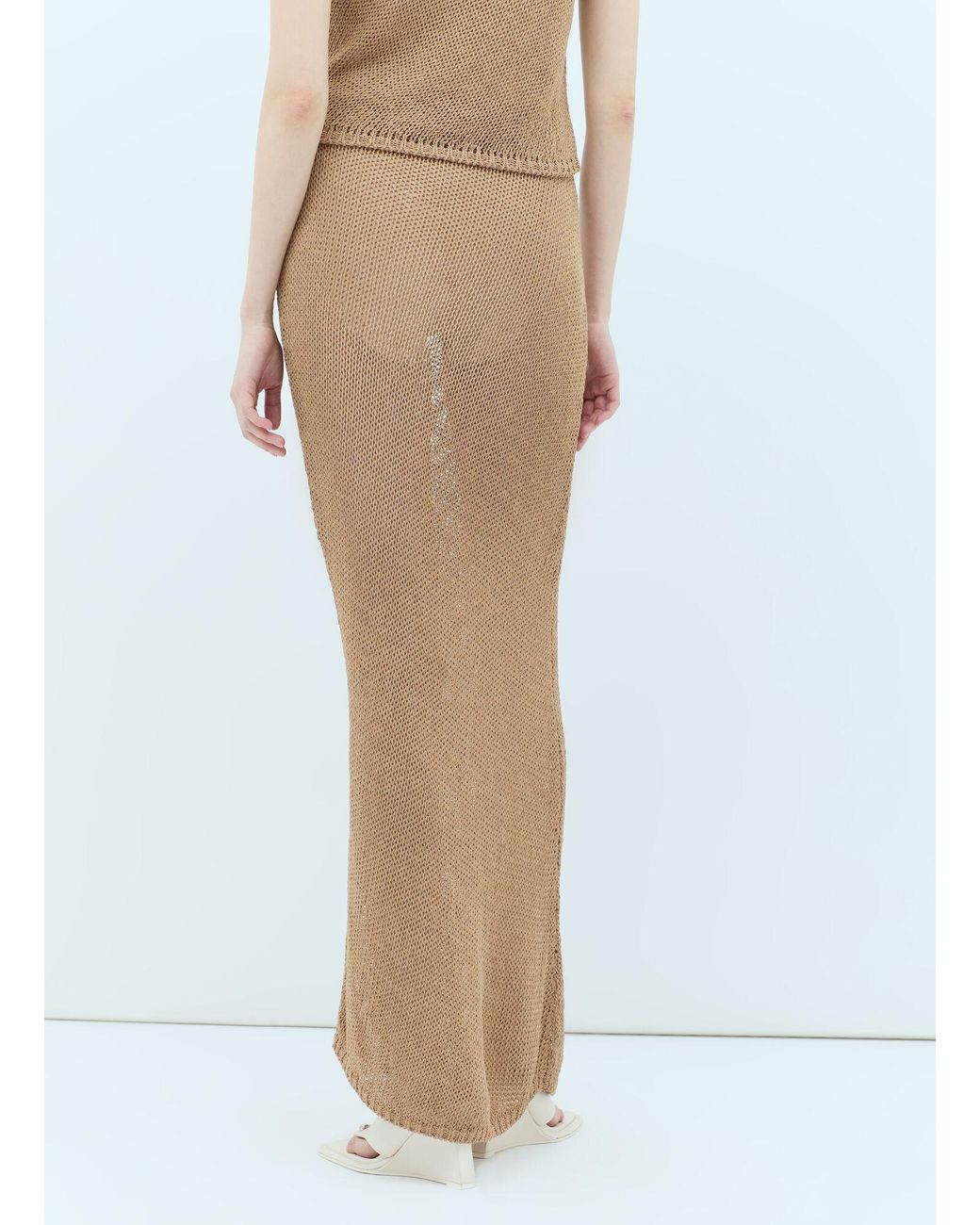 AYA MUSE Natural Atele Midi Skirt