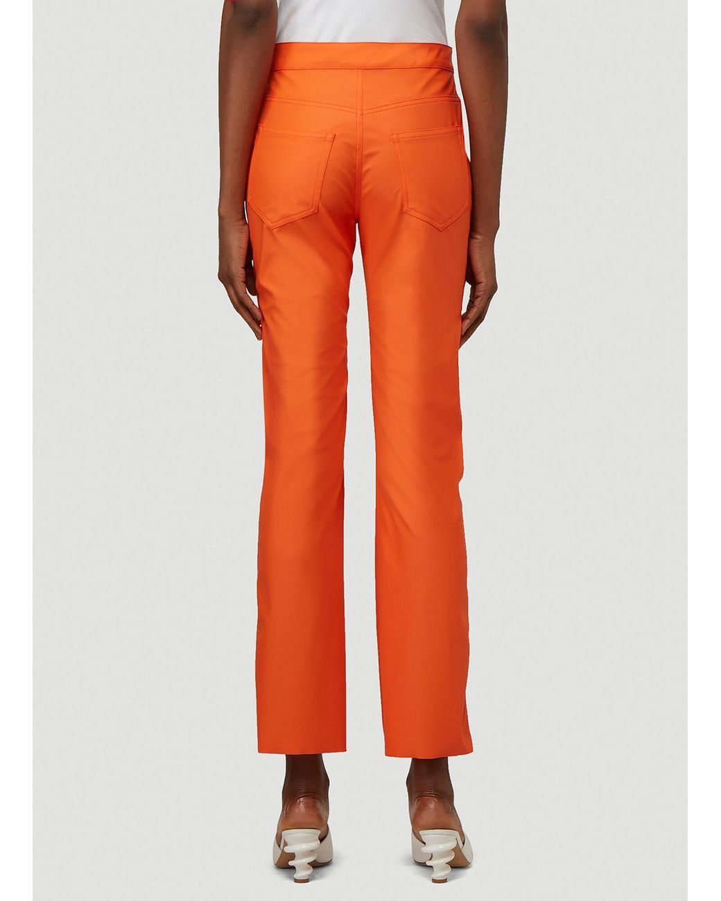 Maisie Wilen Orange Straight Leg Pants