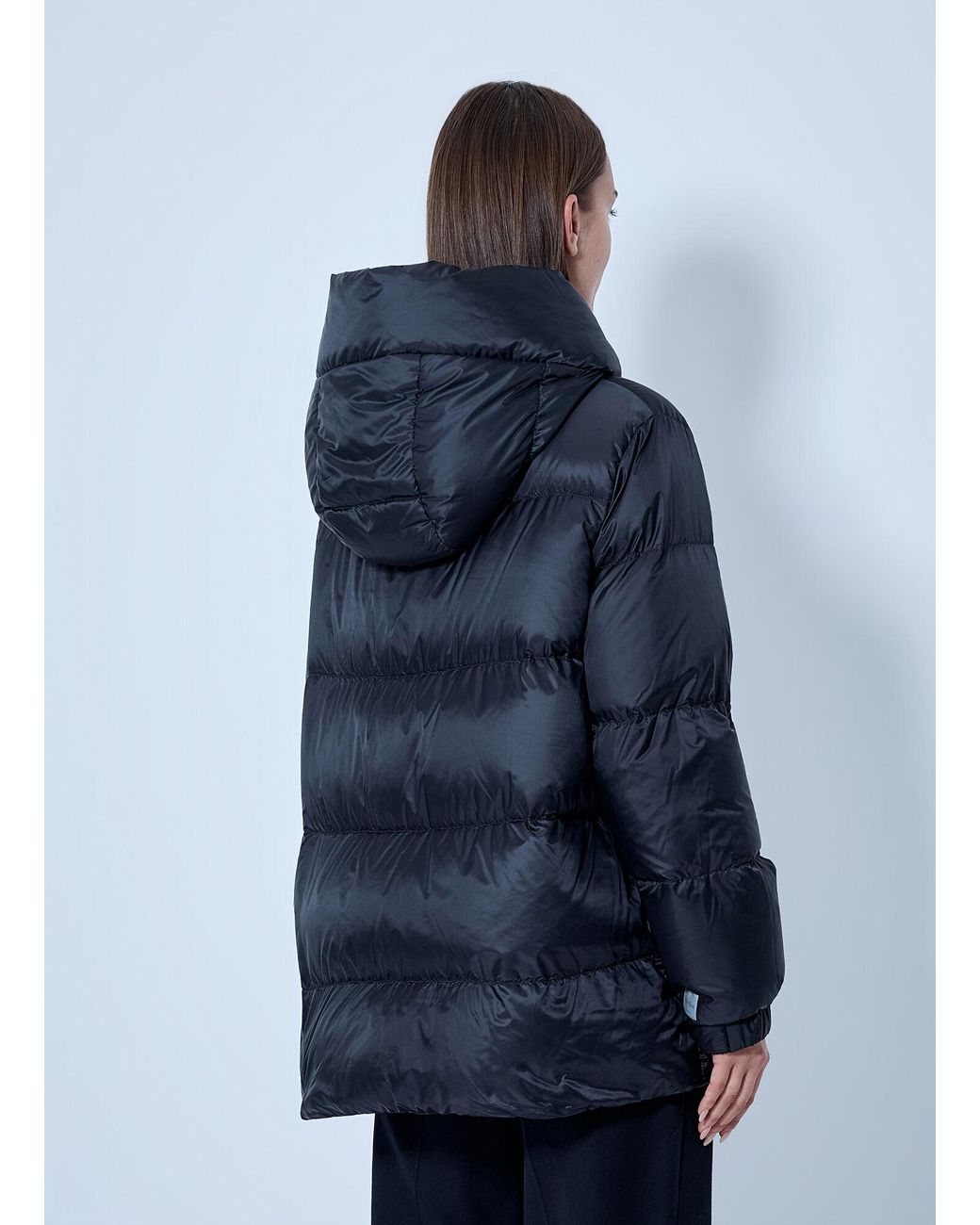 Max Mara Blue Hooded Puffer Jacket