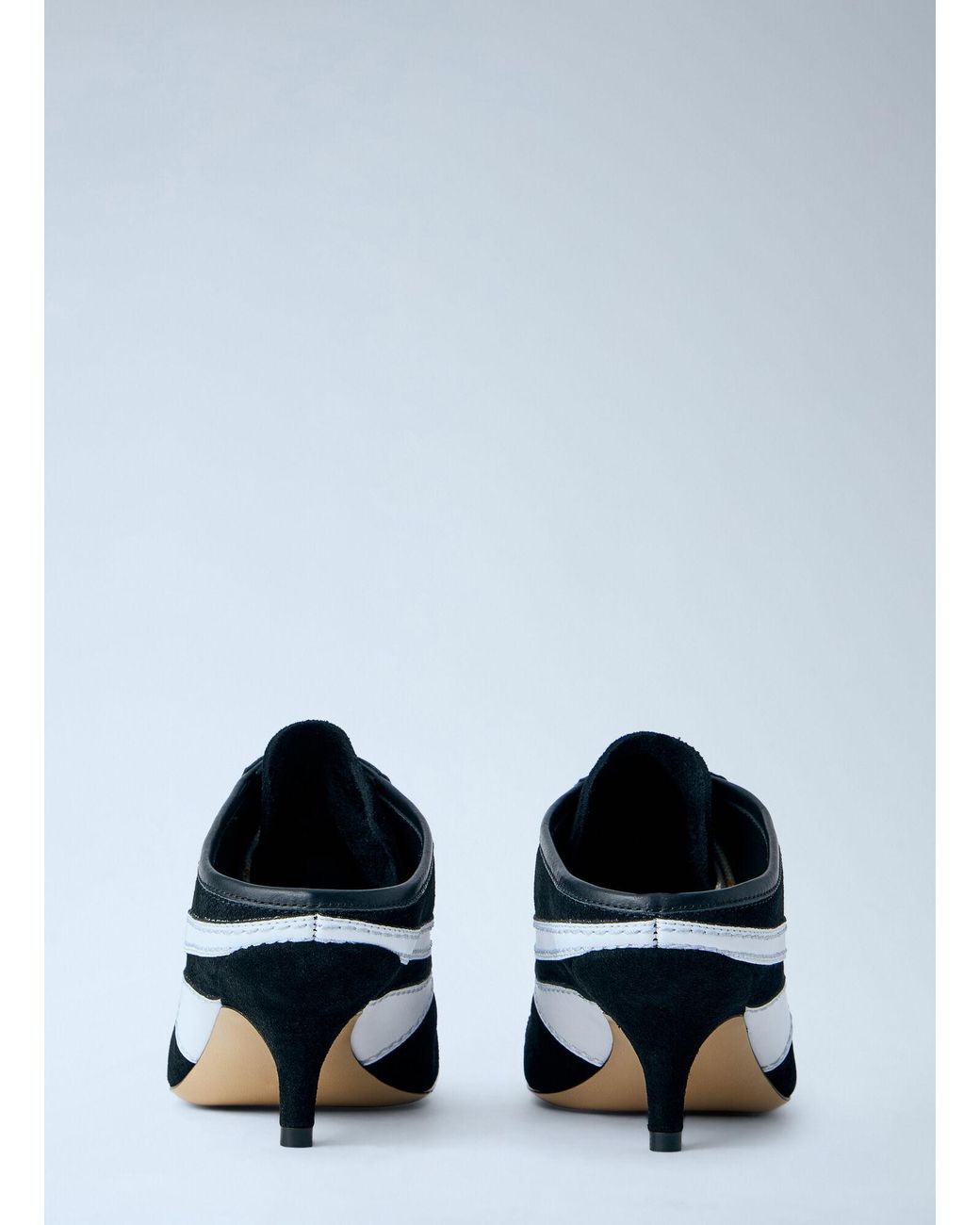 Dries Van Noten Blue Lace-Up Mule Heels