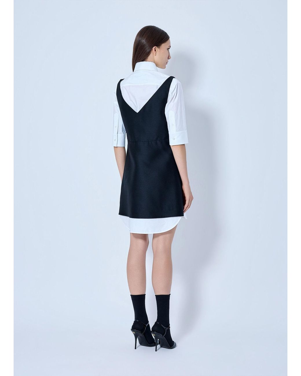 Balenciaga Blue Hybrid Shirt Dress